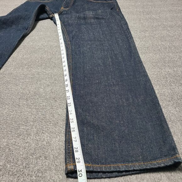 Arizona Mens Jeans 36x30 Dark Indigo Original Straight Denim Pants 100% Cotton - Picture 2 of 9